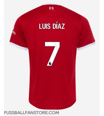 Liverpool Luis Diaz #7 Replik Heimtrikot 2023-24 Kurzarm